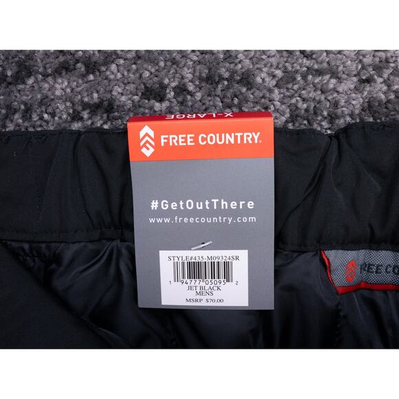 Free Country Ski Snow Pants Mens XL Black Elastic Waist Lined Soft Shell NWT - Picture 6 of 16